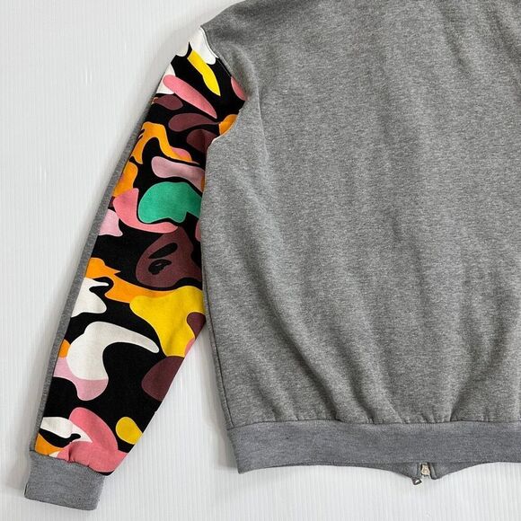 Bape Shark Full Zip Hoodie Gray Multicolor Camo WGM Tiger Japan M/L Nigo Harajuk - Picture 10 of 16